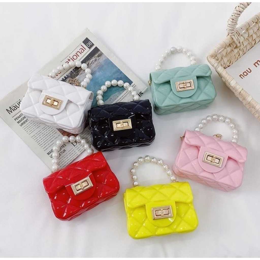 Bolsa de ombro baguete bags colorida de geléia Fashion para meninas Blogueira infantil Promoção