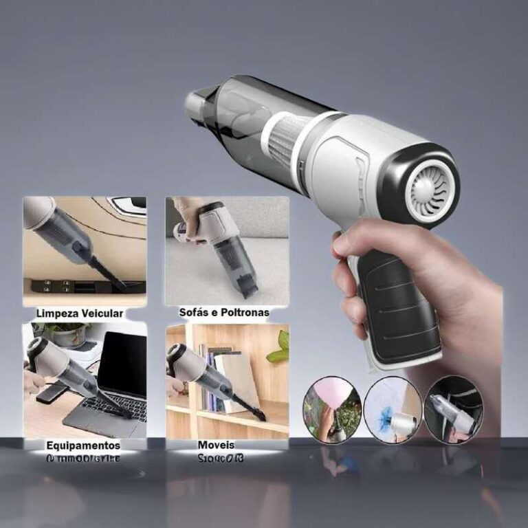 Aspirador e Soprador Portátil 4 em 1 – Alta