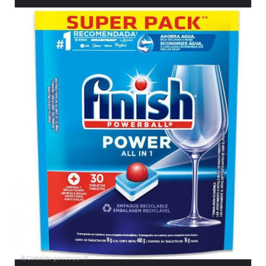 Lava-Louça Finish Powerball com 30 Und
