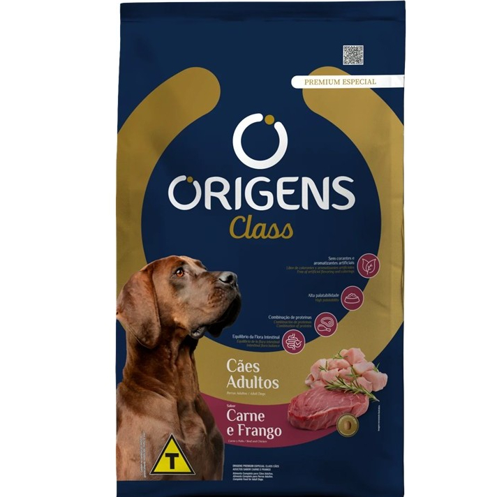 Ração Origens Class Cães Adultos Carne e Frango