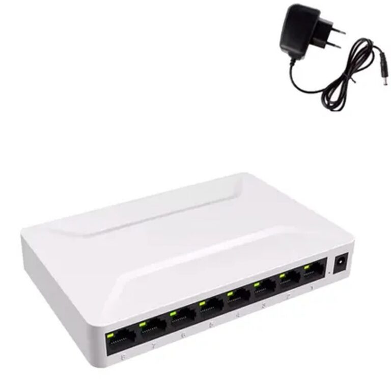 Switch 8 Portas Rj45 Lan Gigabit Rede 1000mbps Ful