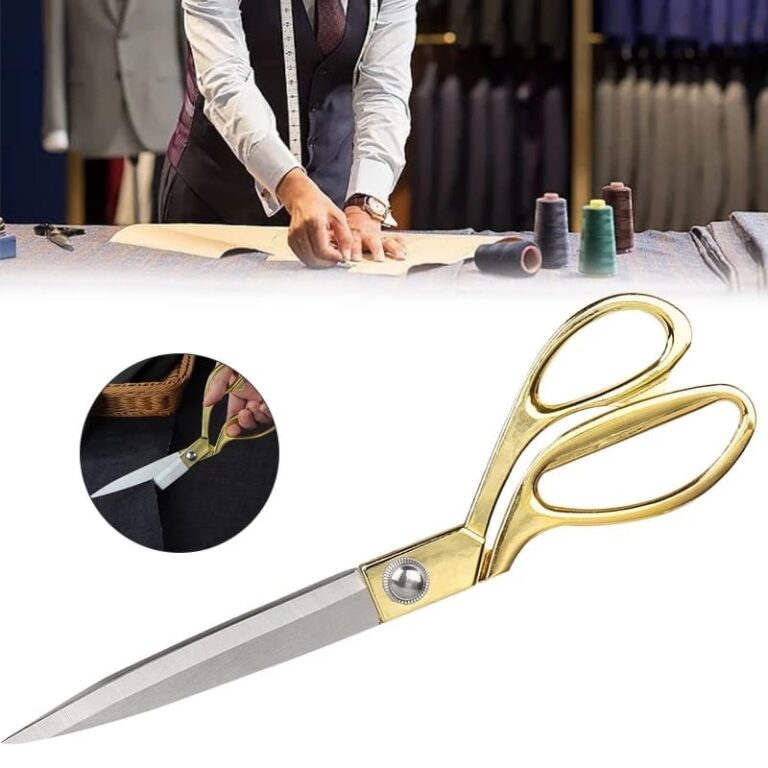 Tesoura Uso profissional dourada para costureira &