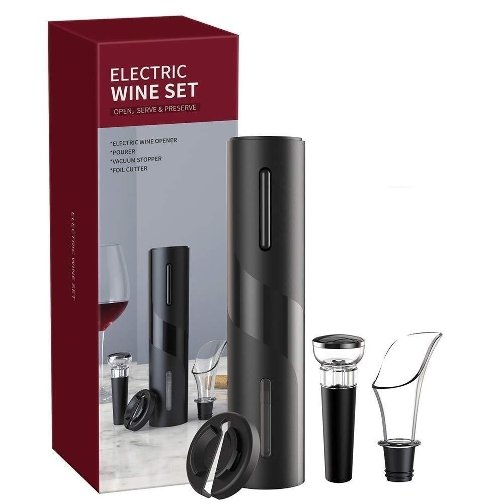 Kit Abridor Saca Rolhas Elétrico Automático – pilhas AA