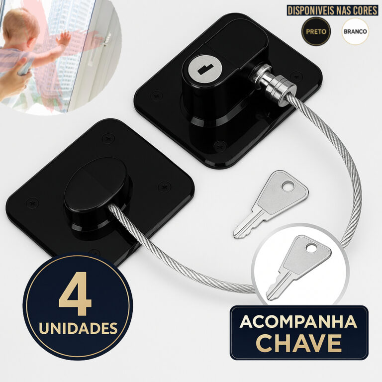 Trava Tranca Com Chave para Geladeira Freezer Port