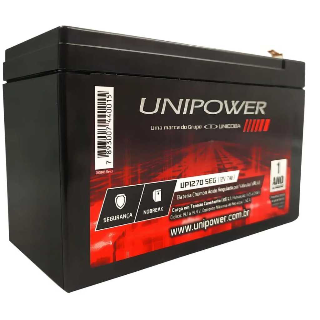 Bateria12v7ah/Nobreak, Sistemas de Alarme, Cerca Elétrica, Iluminação de Emergência