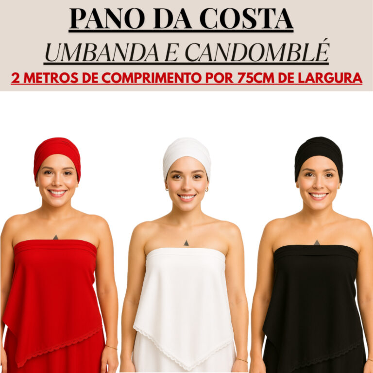 Pano da Costa Umbanda e Candomblé com Renda Premi