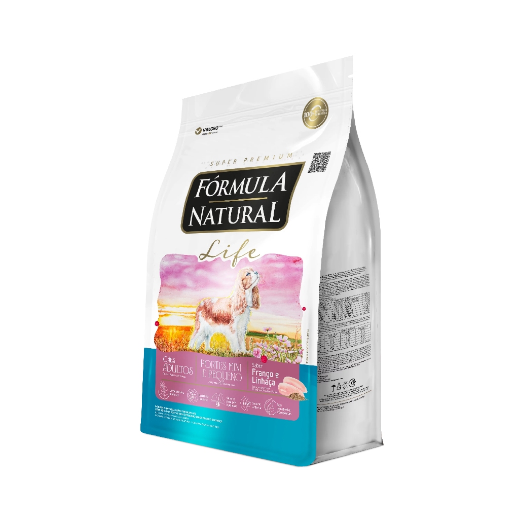 Ração Fórmula Natural Life Cães Adultos Porte Mini e Pequeno 1kg Adimax