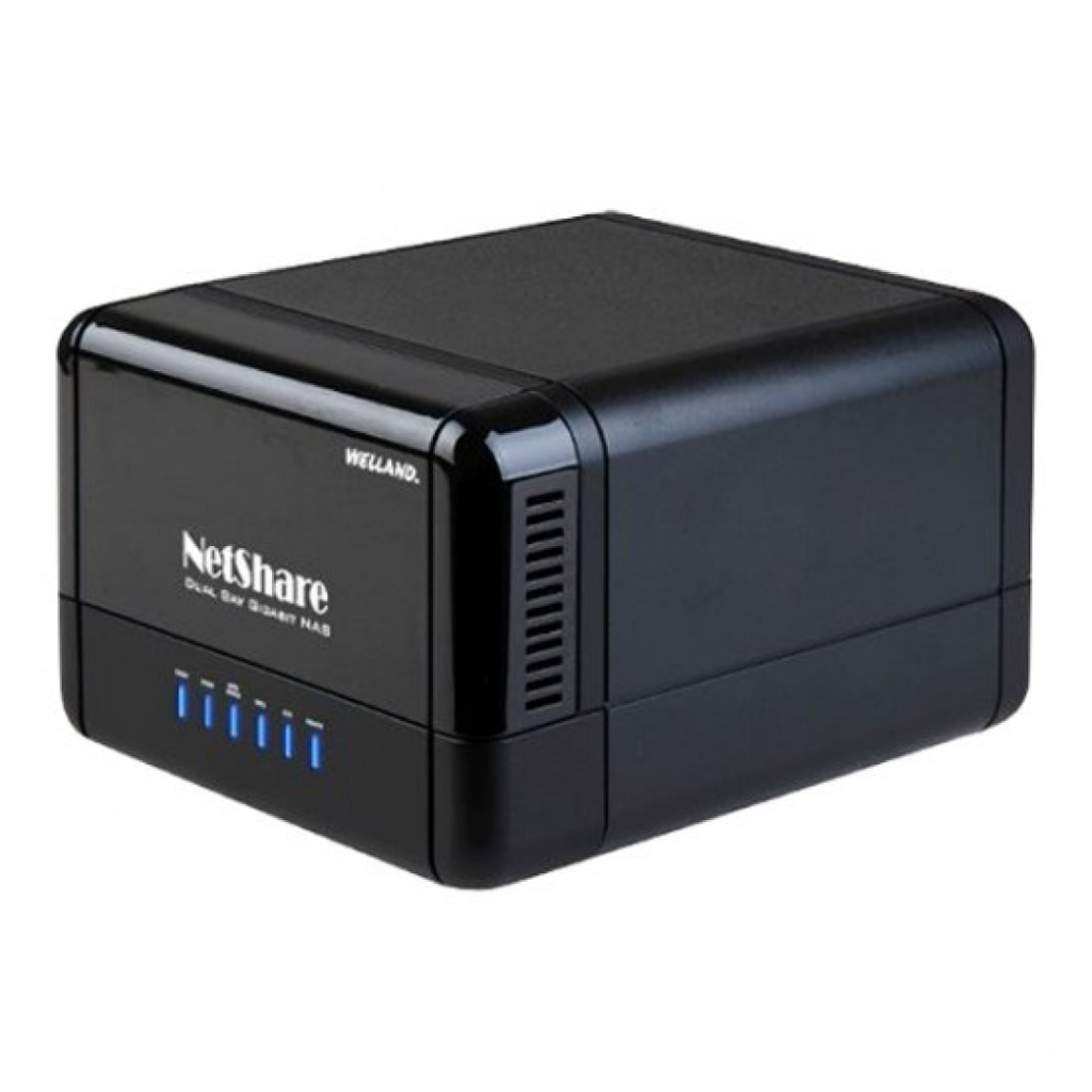 NAS WELLAND NETSHARE  2x SATA3 3.5 Pol. SUPORTA RAID 0/1/JBOD/Non-RAID, Lan Gigabit e USB 3.0 – COM