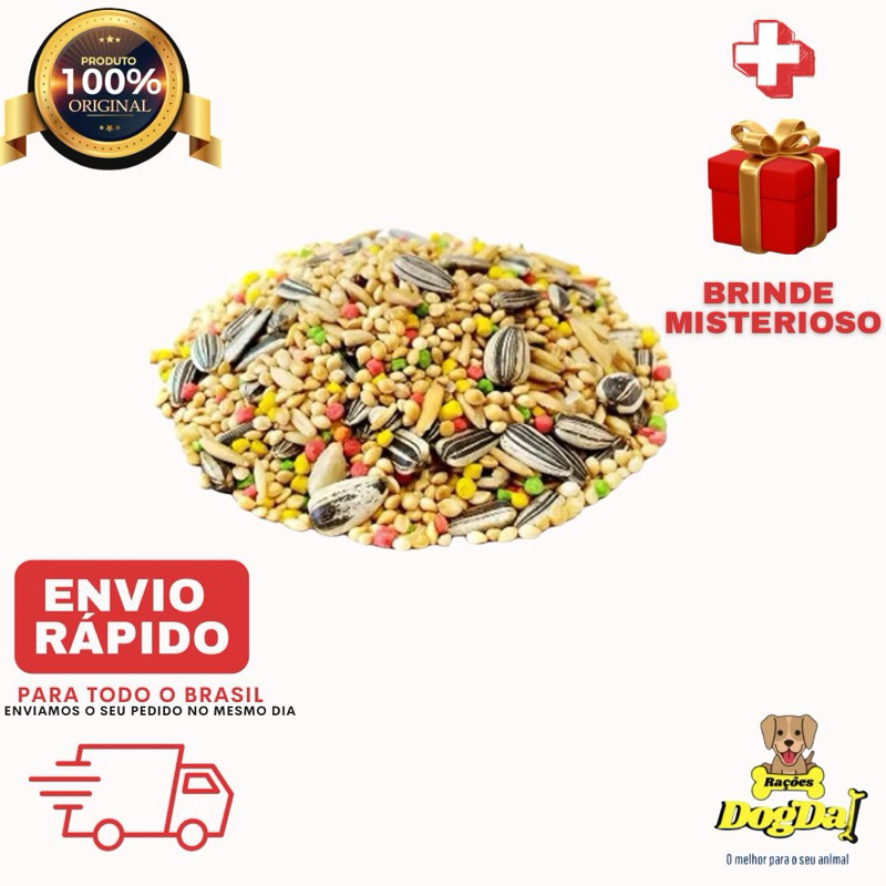 MISTURA PARA CALOPSITA PREMIUM, PERIQUITOS E AGAPORNIS 5KG