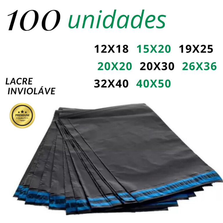 Envelope De Segurança 100 Unidades Aba Adesiva Em