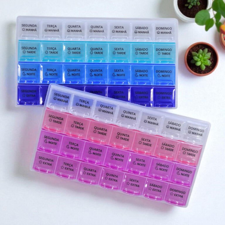 Porta Comprimido Diário Semanal e Mensal 28 Compa