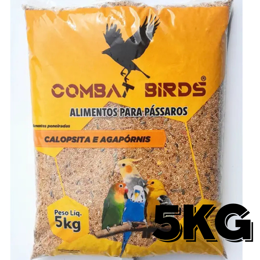 Mistura Calopsita e Agapórnis Combat Birds – 5kg
