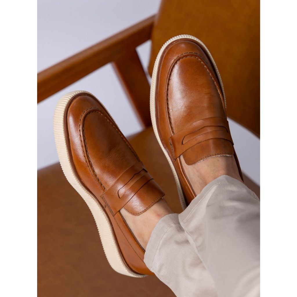 Sapato Social Mocassim Masculino Couro Legítimo Conforto Elegância Dia a Dia Moderno
