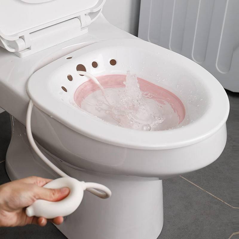 Bacia Para Banho De Assento Dobrável E Higiene Íntima Portátil feminino perineal imersão toalete sit