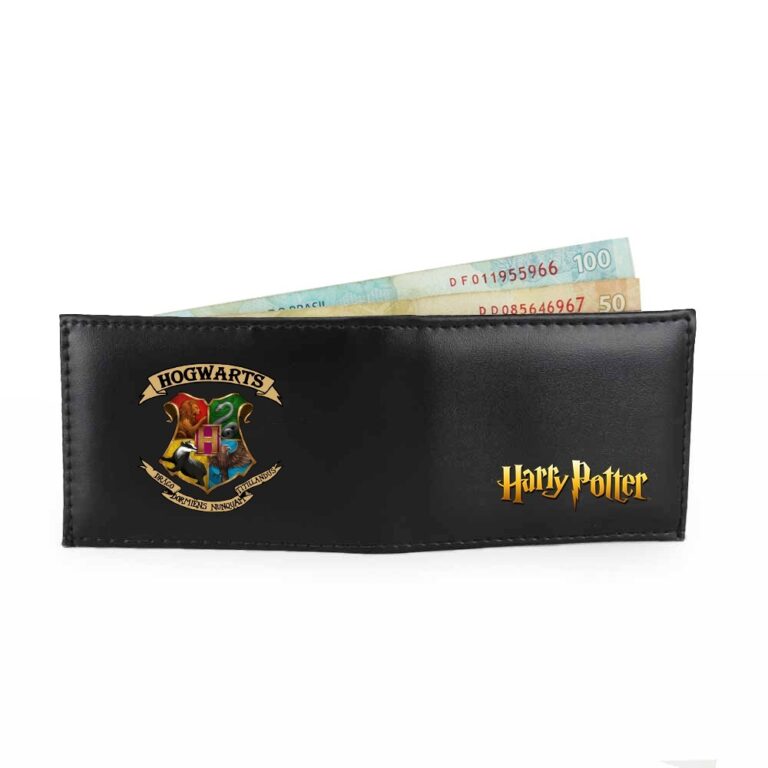 Carteira Do Harry Potter De Couro Com Porta Cartã