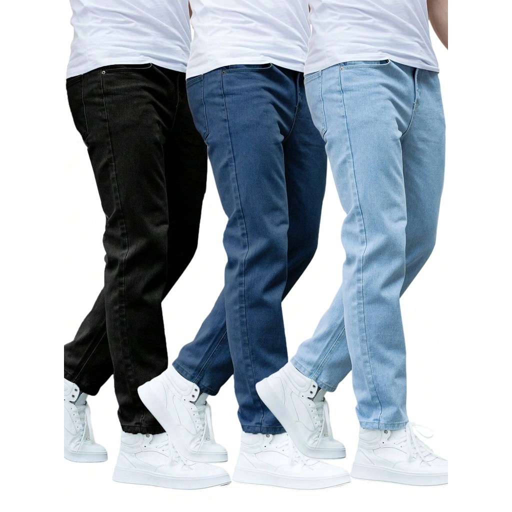 Calças Jeans Masculina Premium Skinny tradicional Basico com Lycra