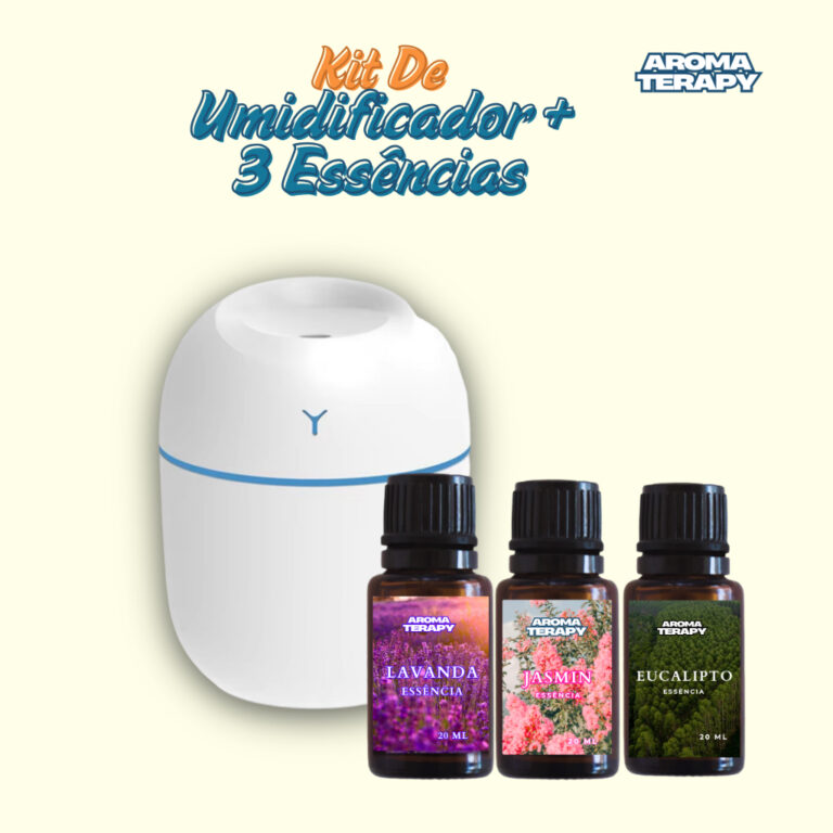 Kit Umidificador Aromatizador com 3 Essências Hid