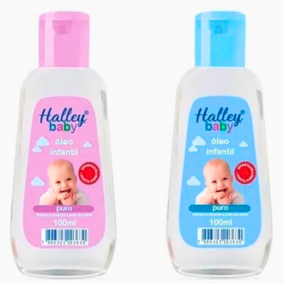 Óleo Infantil Halley Baby 100ml Azul ou Rosa | Hi