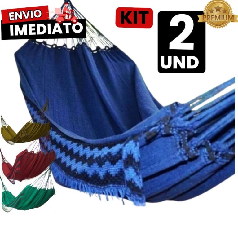 KIT de 2 Redes Casal ou Solteiro Dormir Jeans Desc