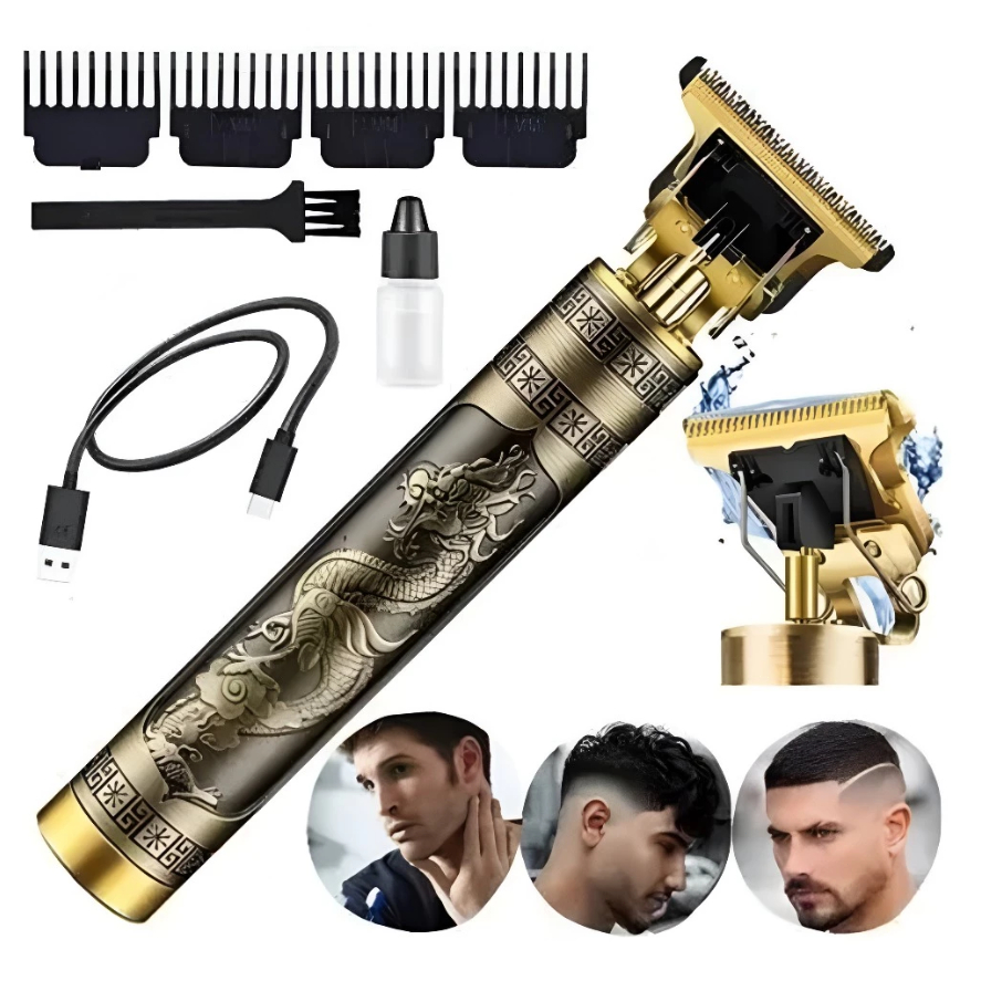 Máquina De Cortar Cabelo Barbeiro Profissional Elétrica Bateria Recarregável