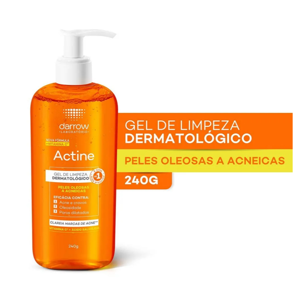 Gel de limpeza Sabonete liquido Actine Pele Oleosa e Acneica 240ml – Darrow