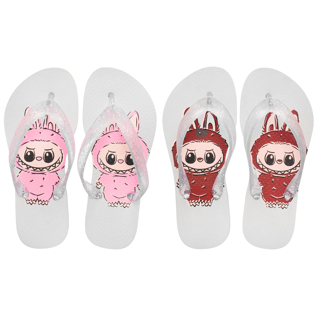 Kit Chinelo Infantil de Menina Urso Lafufu