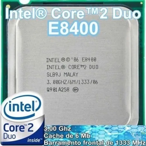 Processador Intel Core 2 Duo E8400 3.0ghz 6m Fsb13