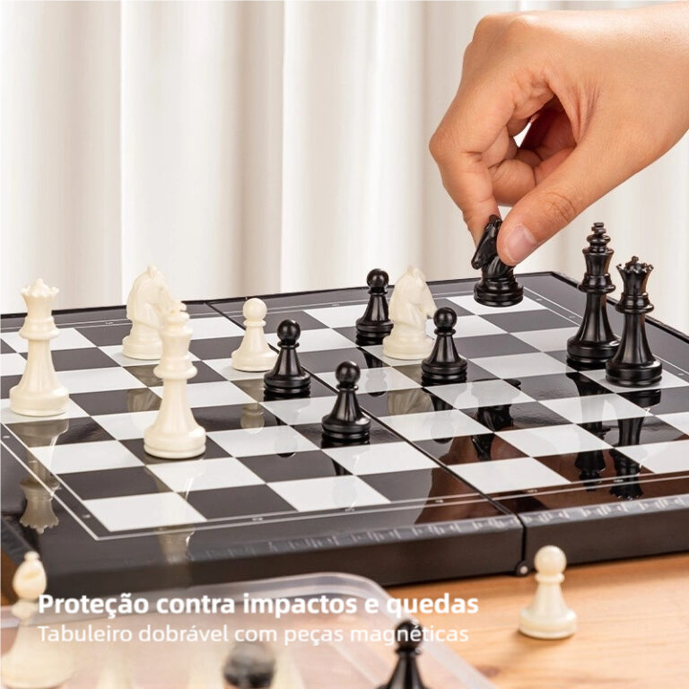 30*30cm Jogo De Xadrez Tabuleiro Dobrável Em Made