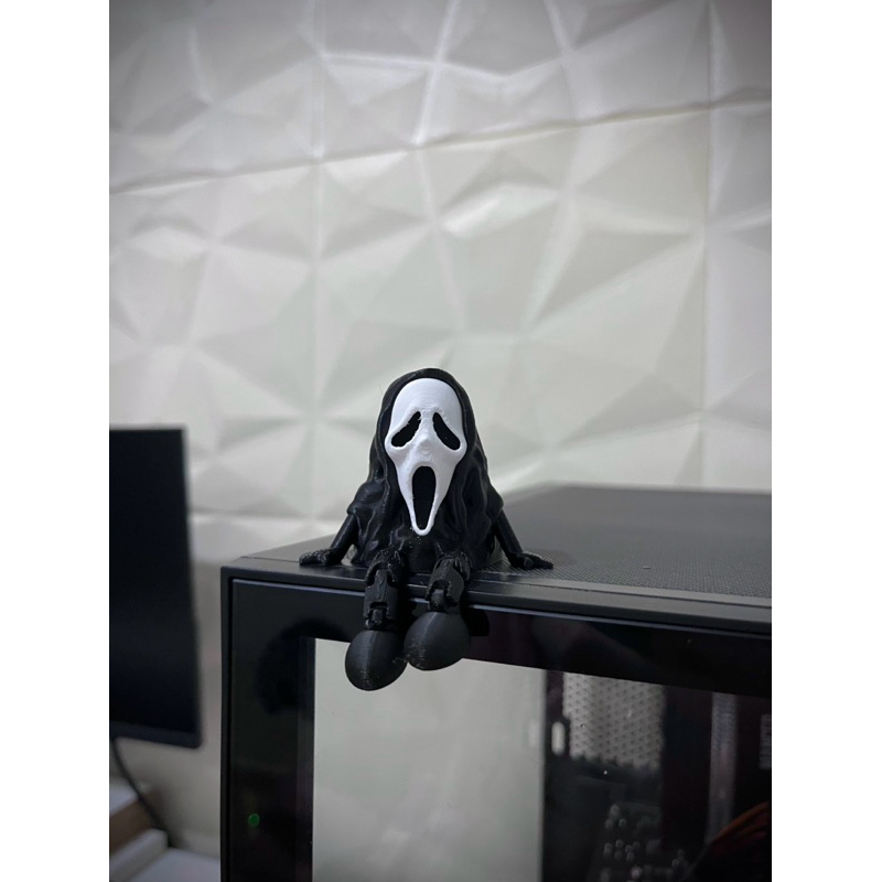 GhostFace Articulado  Decoração Criativa para Setup Gamer / Estante / Mesa Geek