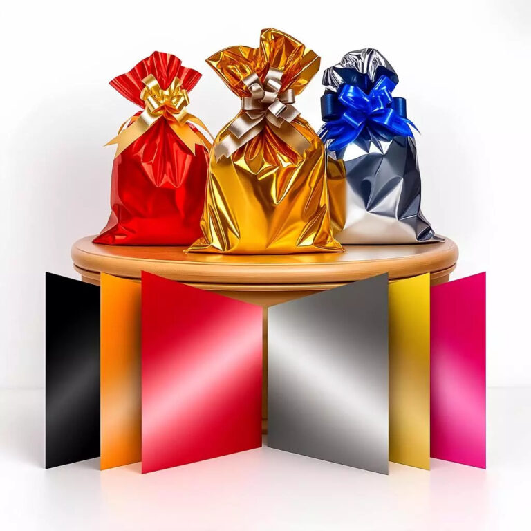 50 Sacos de Presente Metalizados – 10×1