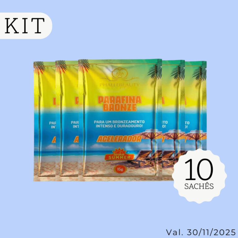 Kit 10x Acelerador de Bronzeado Parafina Sachê Li