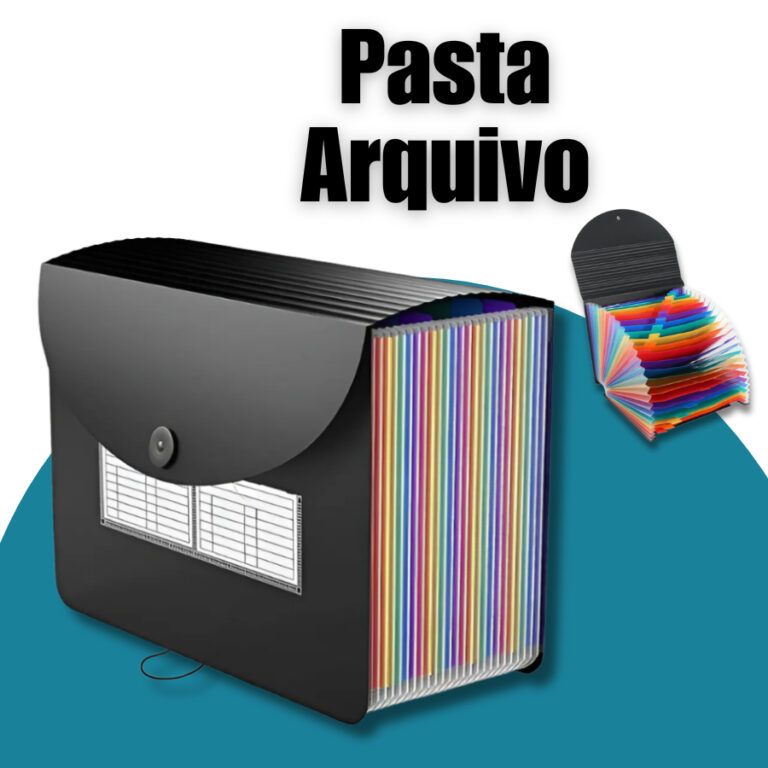 Organizador de Folhas A4 Pasta Arquivo 13 e 24 Div