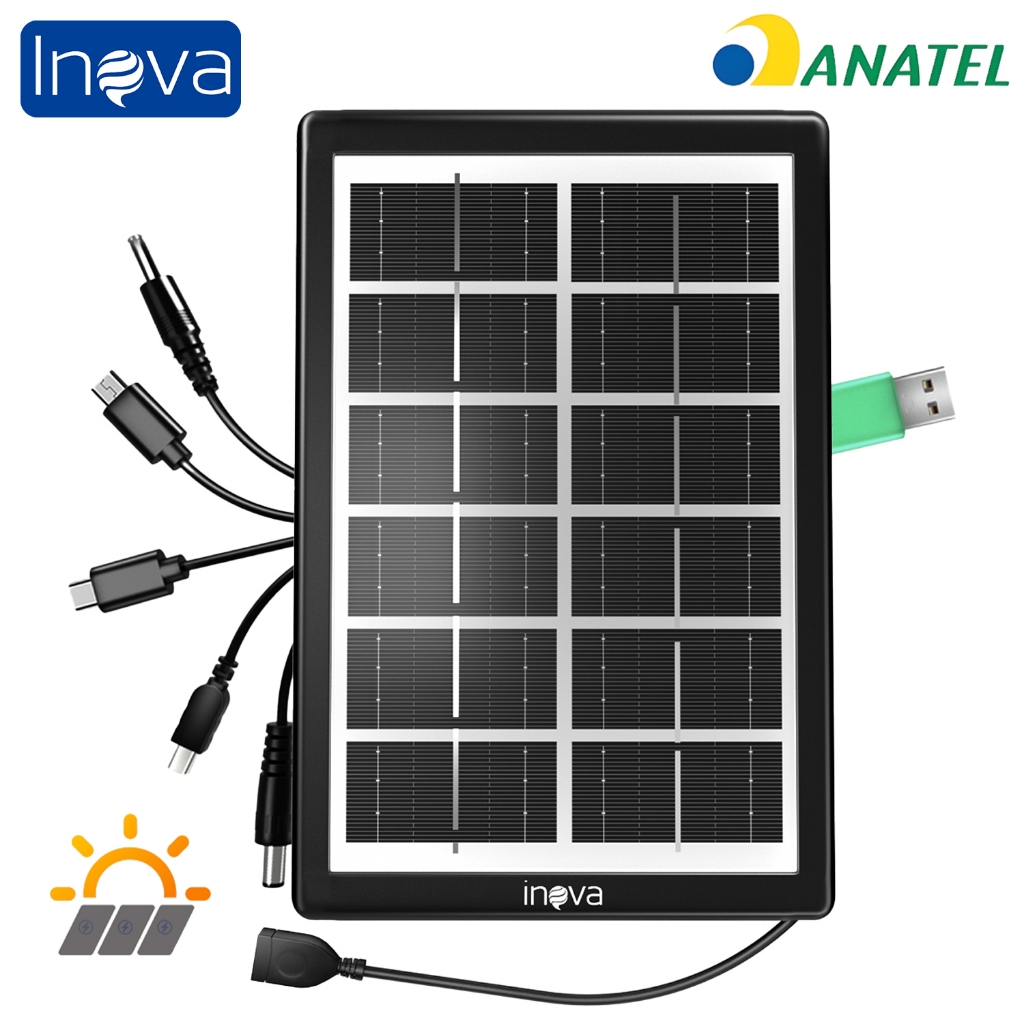 INOVA Kit De Painel Solar  Policristalina 2 Portas USB Energia Carga Portátil Para Telefone RV Carro