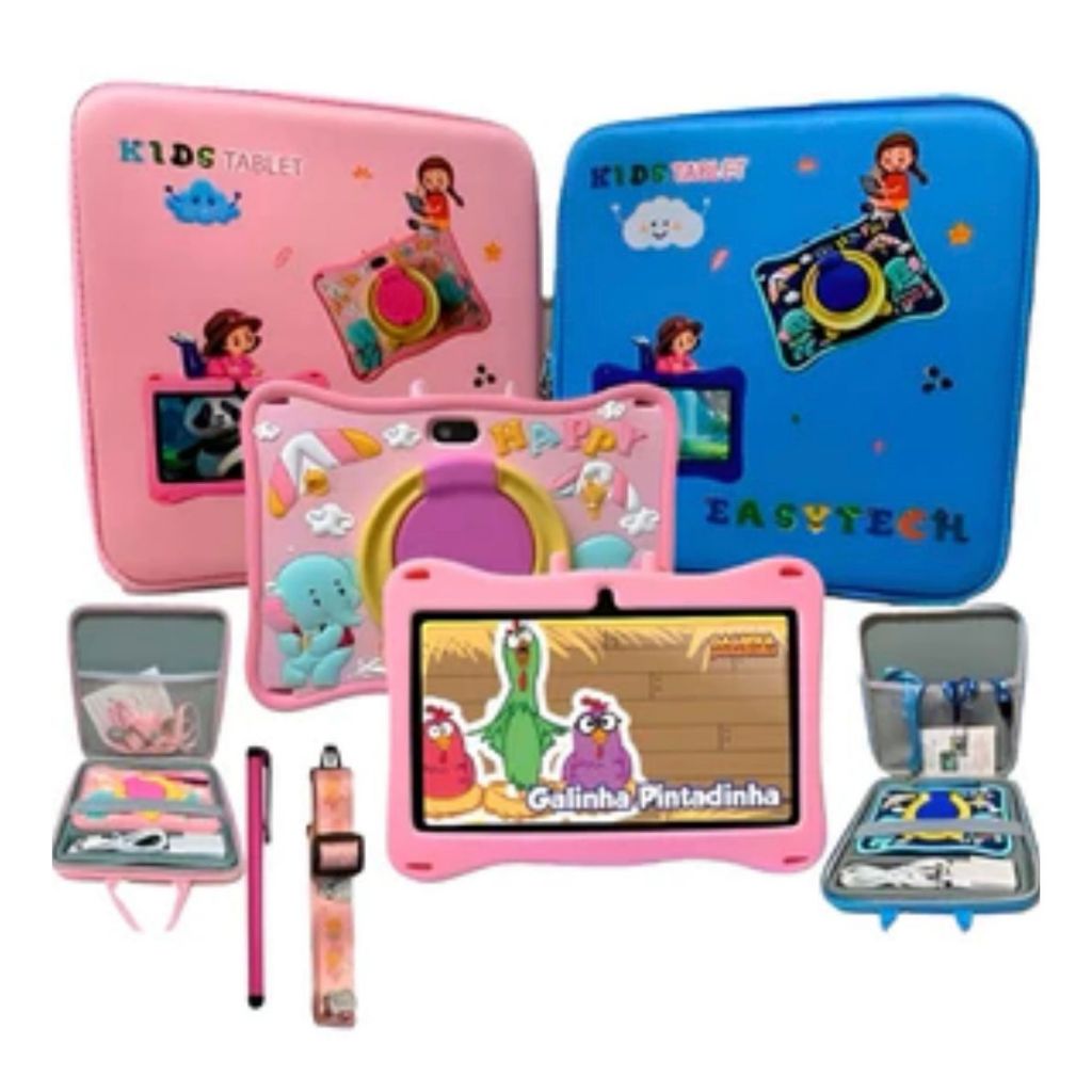 Tablet Kids Infantil 7 Polegadas , Androide 13 4ram 64gb Wi-Fi 4G/5G Play store.