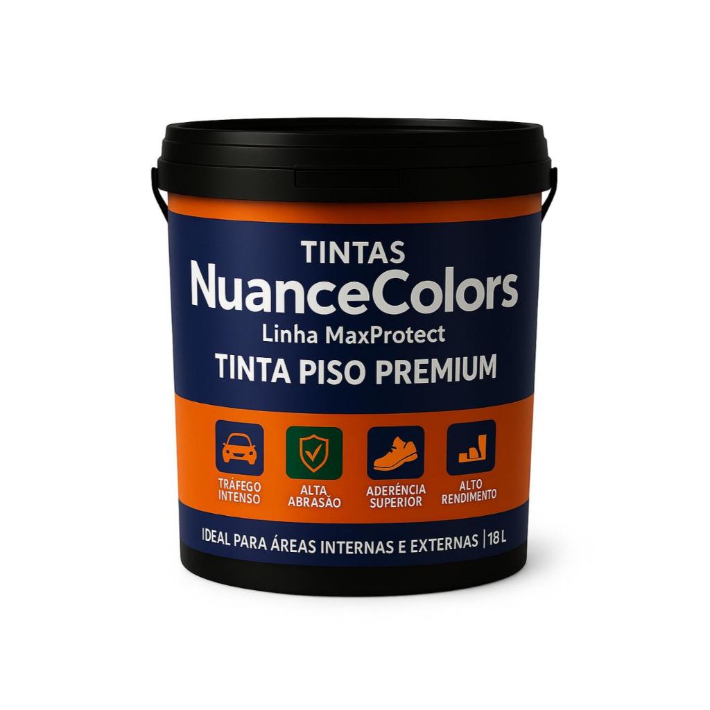 Tinta Piso – Parede, Quadra, Telhado – 3,6 L – NuanceColors – Antiderrapante, Interno e Externo 1L
