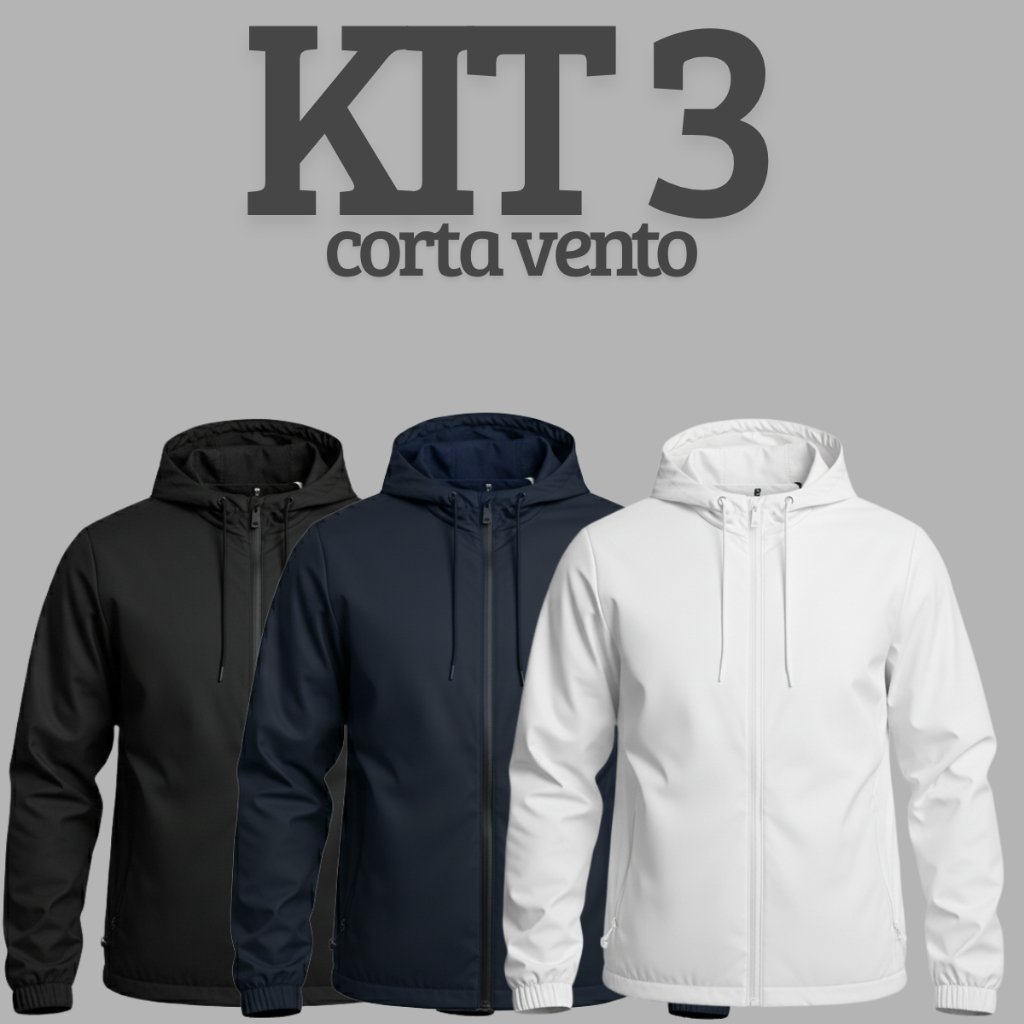 Kit 2 Peças Jaqueta Corta Vento Unissex Impermeável com Estilo e Conforto