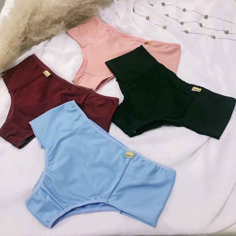 Kit  5 calcinhas lateral dupla, cintura alta. Conf