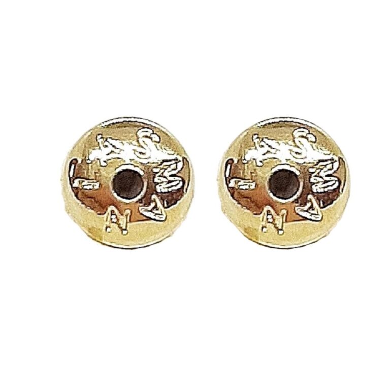 Par de Tarraxa Baby Infantil Cor Ouro / Prata Prot