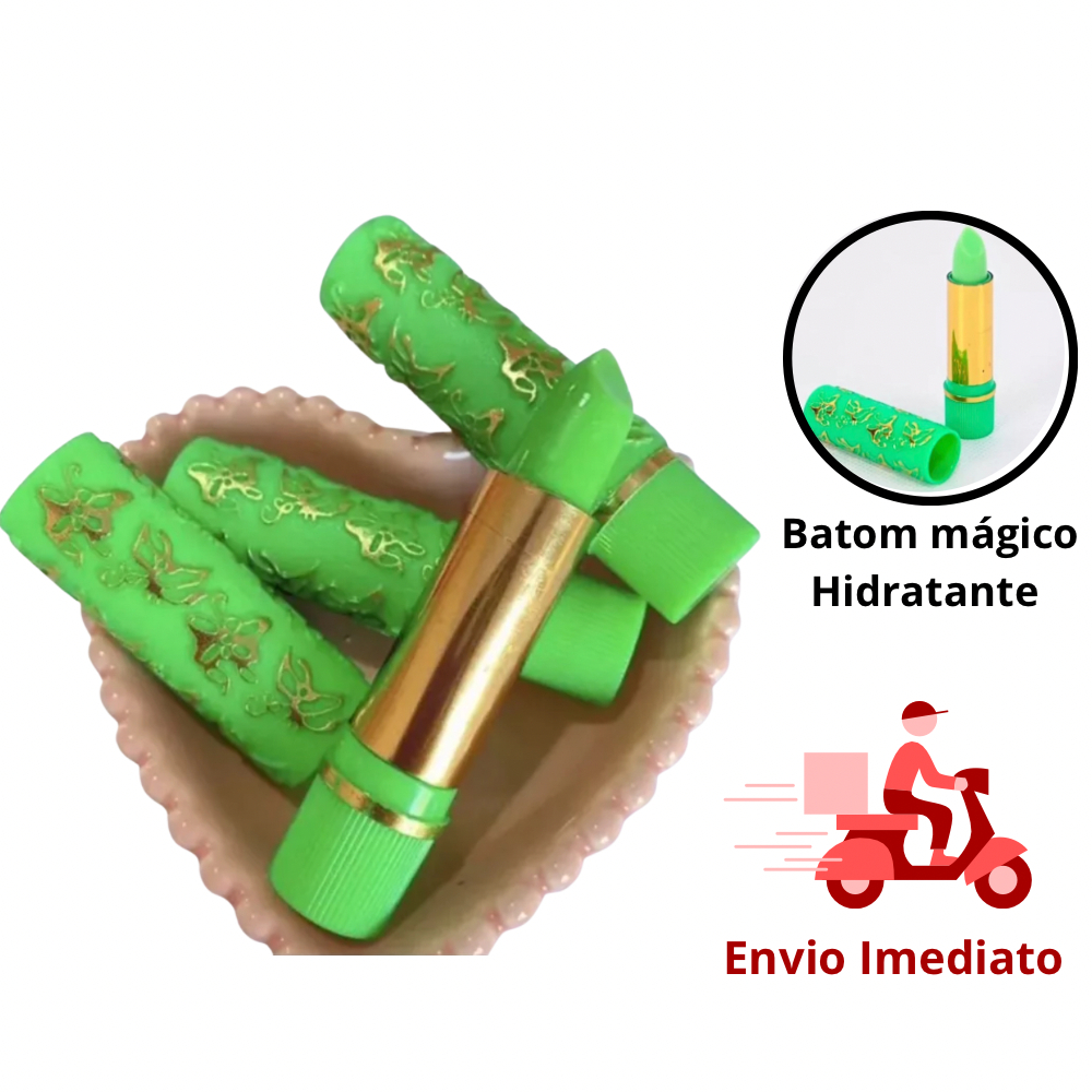 Kit 6 Batom Vovó Mágico Hidratante 24H – Verde Colorido
