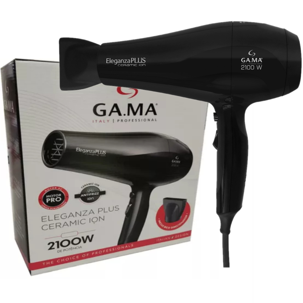 Secador Profissional 2100W GA.MA Italy Eleganza Plus  Sem Frizz e Secagem Rápida Original com NF e G