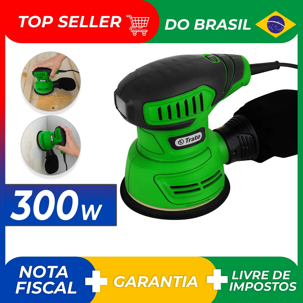 Lixadeira Roto Orbital Elétrica Madeira Lixa 300W + Coletor