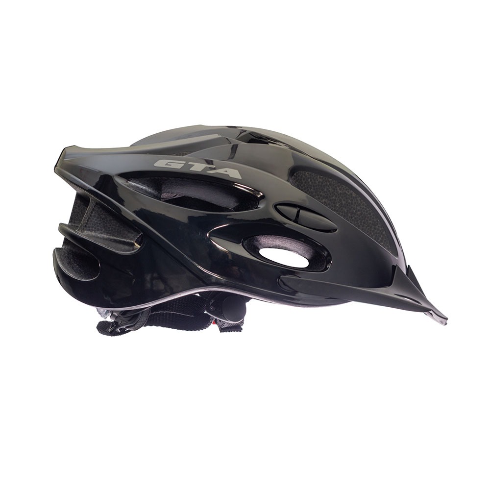 Capacete Ciclismo Mtb Com Regulagem Sinalizador Ventilado Bicicleta Bike Gta Preto