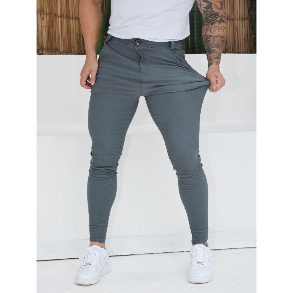 Calça Social Masculina Alfaiataria com Elastano Skinny