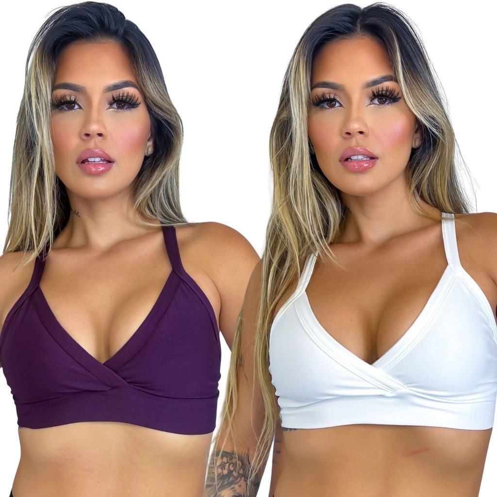 Top Com Forro Reforçado Treino Academia dia a dia Cores