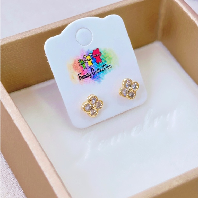 Brinco Infantil Flor Inspiração Folheado a Ouro 