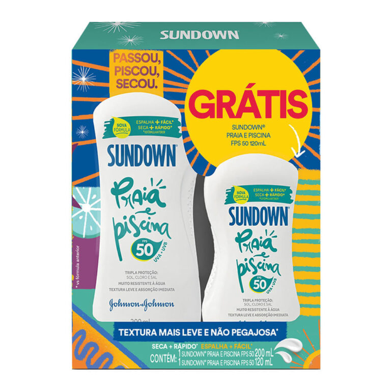 Protetor Solar FPS 50 Sundown Praia e Piscina 200m