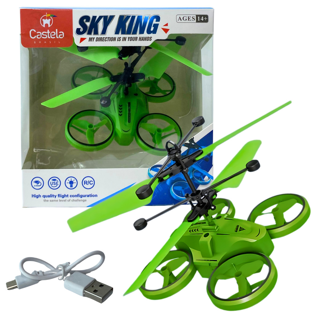 Mini Drone Voador Brinquedo Com Sensor de Mão Com Luz – Castela