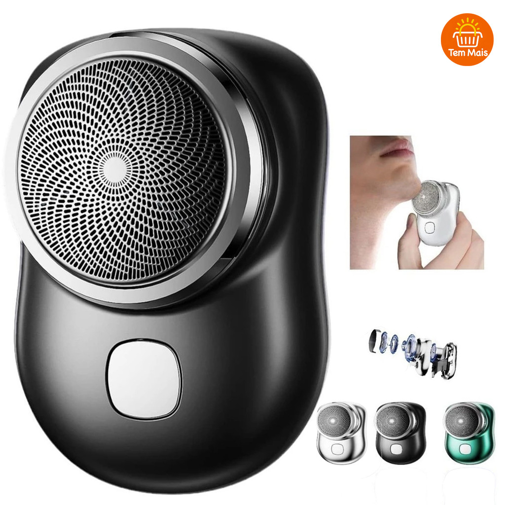 Aparador de Barba Elétrico Mini Portátil