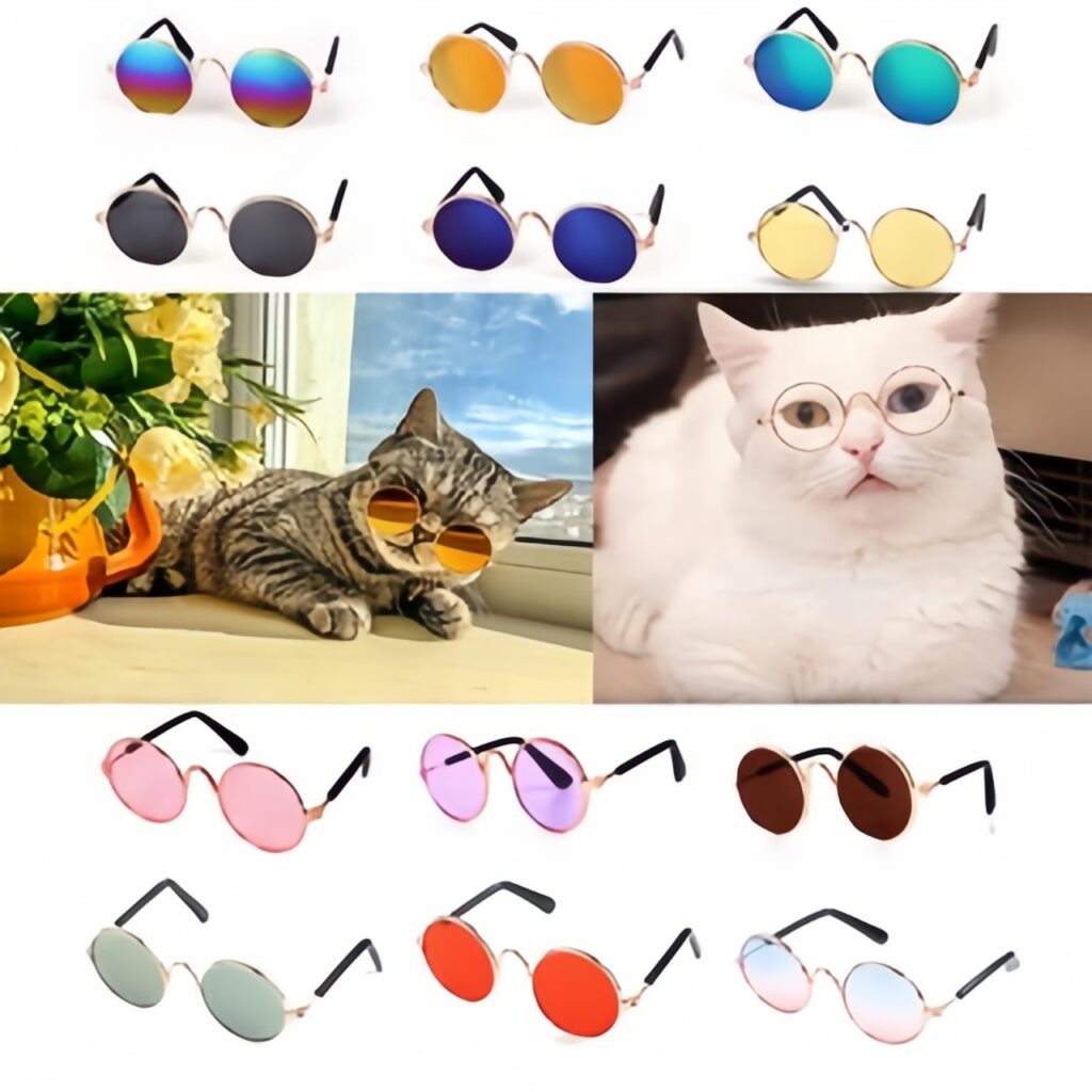 2 Kit ÓCulos De Sol Para Pets Pequenos/CãEs E Gatos/ProteçãO Universal Para Os Olhos/Para Fotos