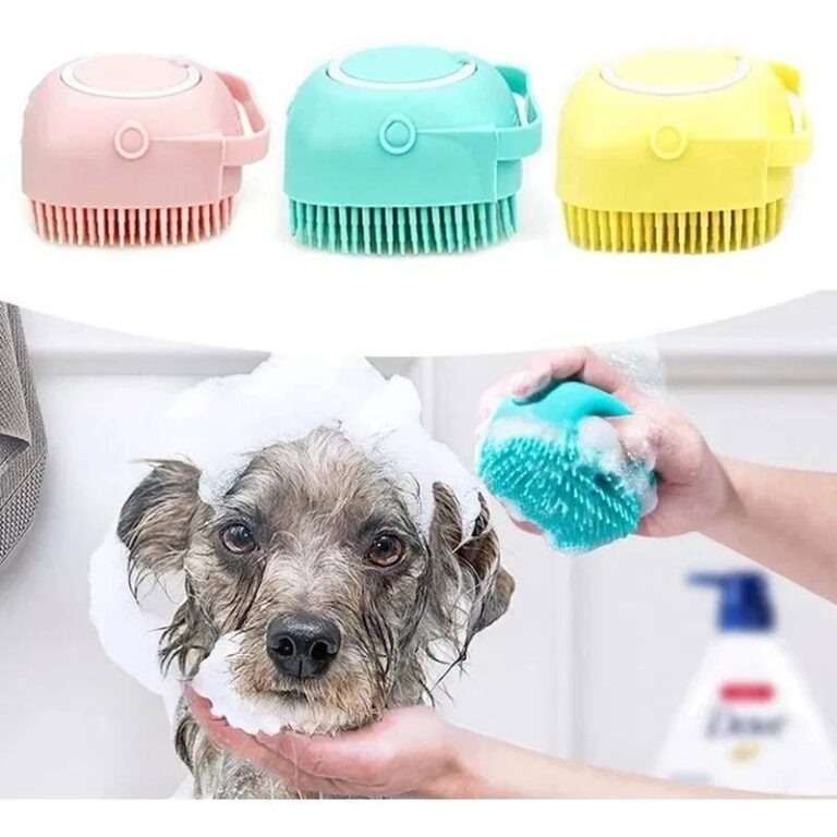 Lava Pelo Pet Escova Banho Cachorro Gato Dispenser